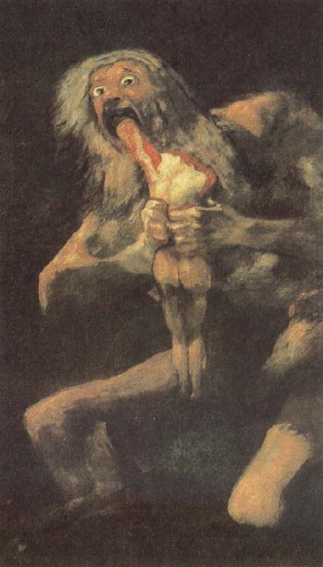 Francisco de goya y Lucientes Saturn devours harm released one of its chin- oil painting picture
